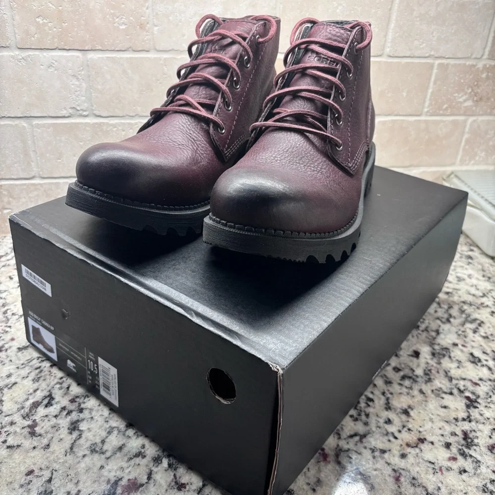 Sorel Mad Brick Chukka Waterproof Men's Dark Redwood Leather Lace up Boots‎